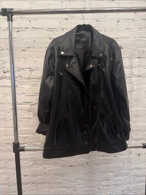 Torrid Black Faux Leather Moto Jacket with Silver Hardware